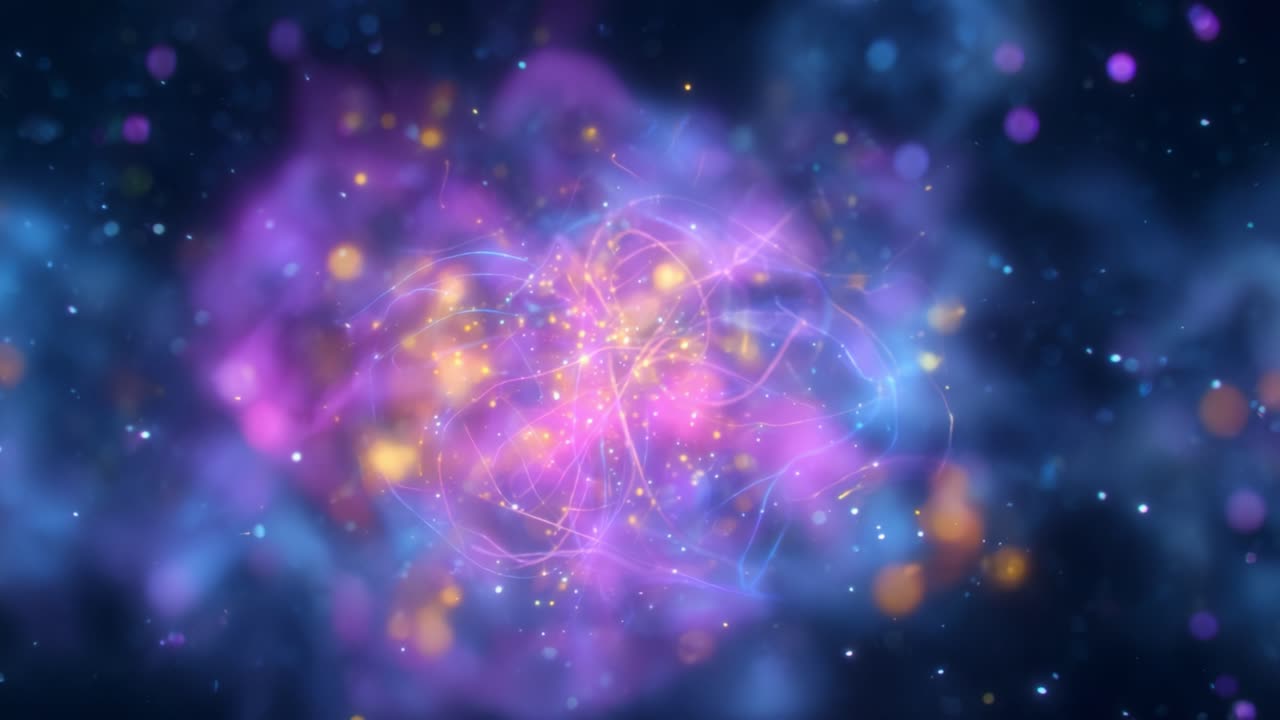 A Captivating Abstract Cosmic Background with Ethereal Light Patterns and Vibrant Colors Representing Energy and Movement in a Dreamlike Universe of Swirling Space