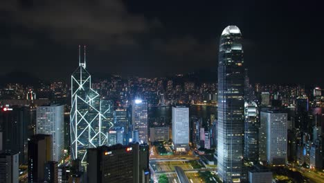 this captivating view captures a bustling city skyline at night, highlighting the impressive buildings and lively streets. the glowing lights create a vibrant atmosphere that embodies urban life.