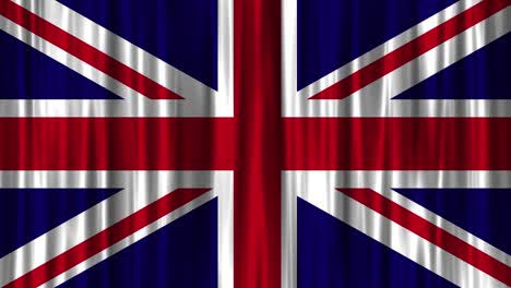 full screen united kingdom flag is waving slowly stock video