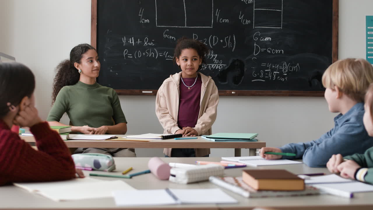 Classroom Presentation in Elementary School Math Class