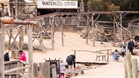 visitors exploring historic site and waterloo store