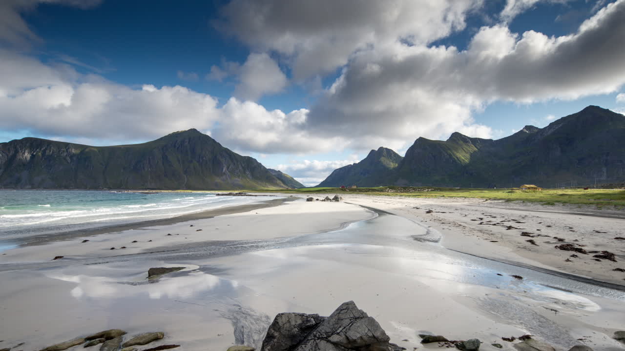 таймлапс пляжа лофотенских островов