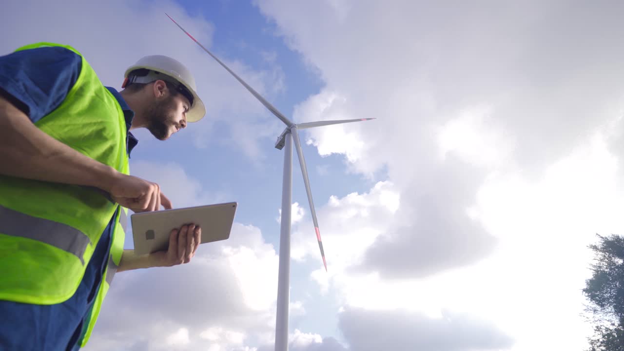 trabajador de una central eólica.