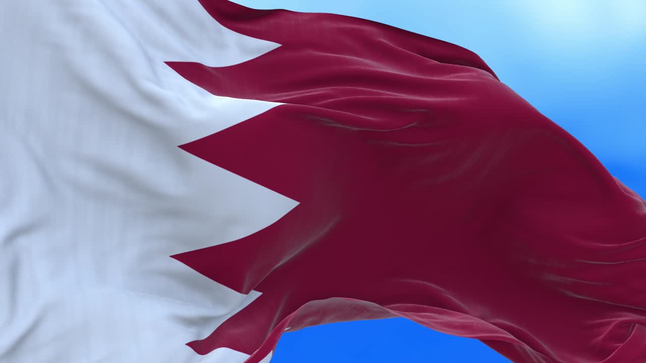 Loop senza soluzione di continuità della bandiera del Bahrain.