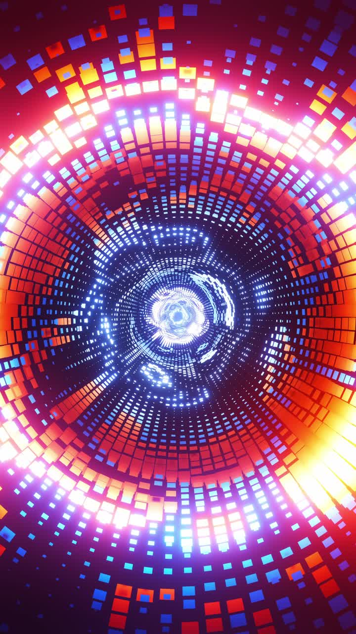 autostrada iperspaziale verso l'ignoto. animazione a loop verticale