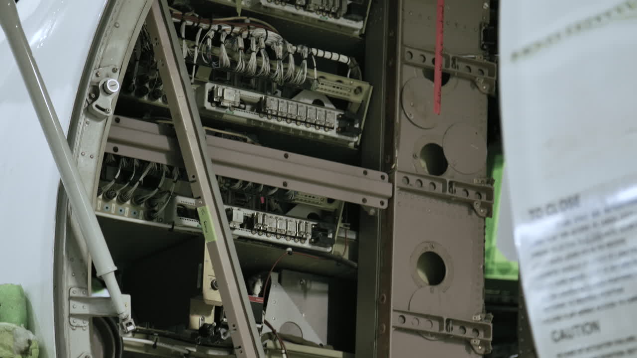 비행기 구조 전자 시스템 내부