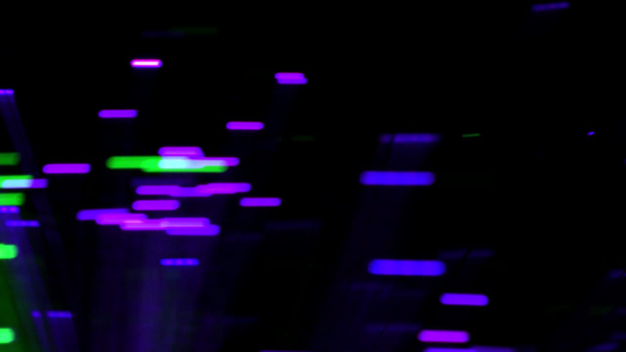 Fiber Blue Green Lights Streak Spin Screen Background