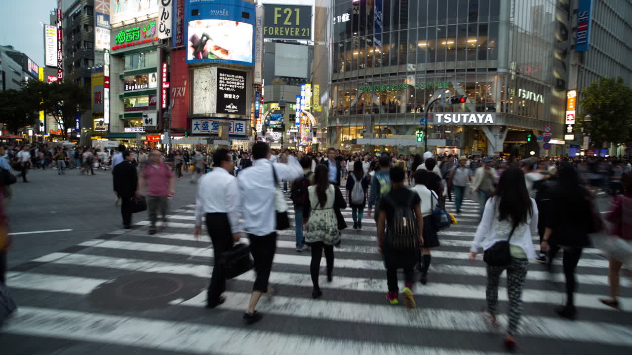 Premium ストック動画 - スクランブル クロッシング タイムラプス ハメ撮り 09