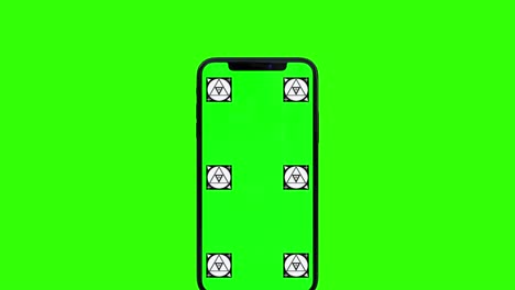 isolated smart phone with green screen