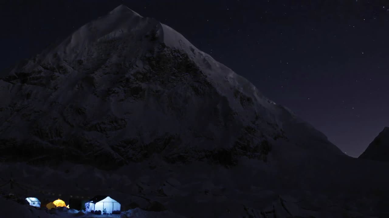 해가 질 때 텐트 라이트 업