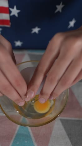 breaking an egg