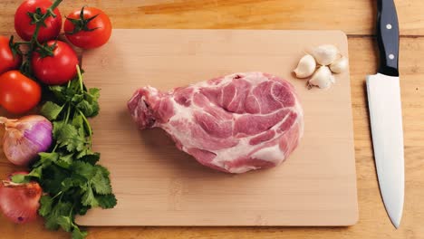 preparing pork chop