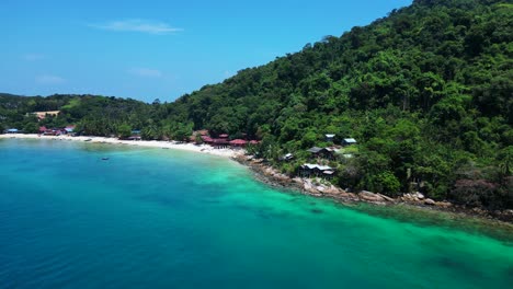 white sandy beach idyllic perhentian kecil island