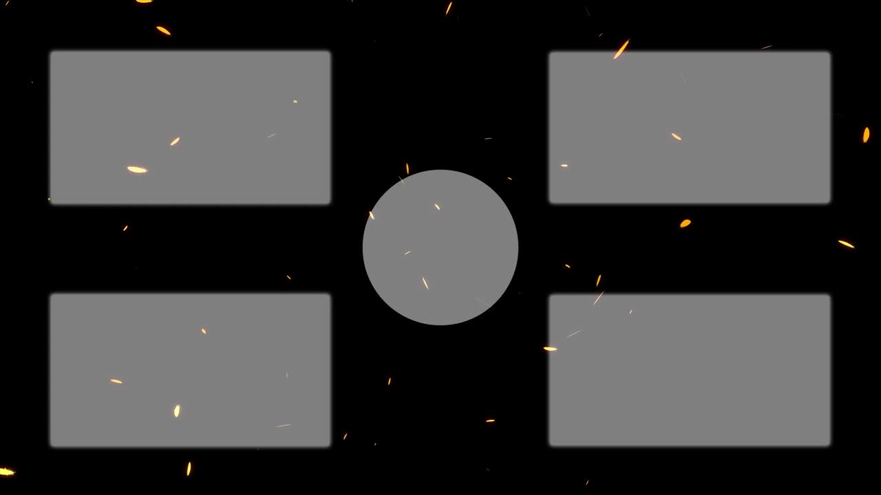 털 떨어지는 입자 끝 카드 끝 화면 모션 그래픽