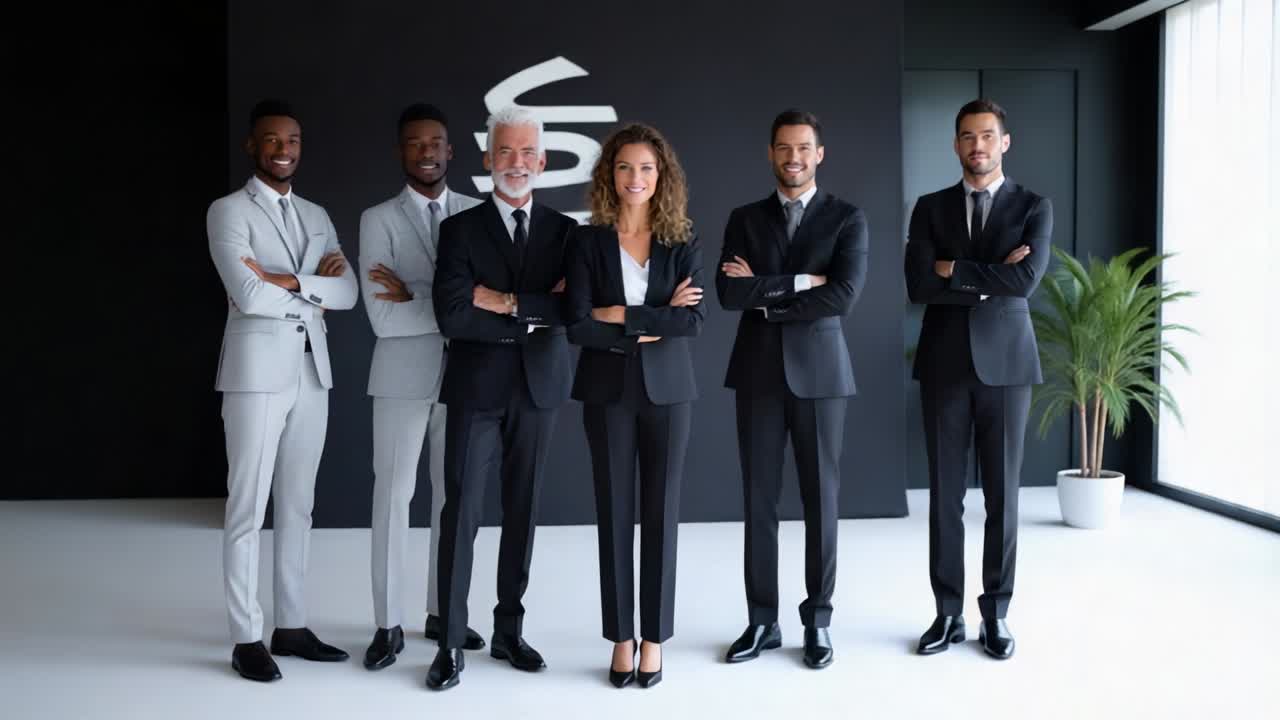 retrato de un equipo de negocios diverso