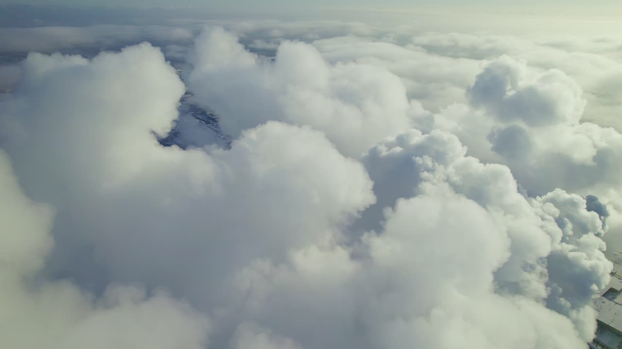 Industrial Area Covered in Clouds