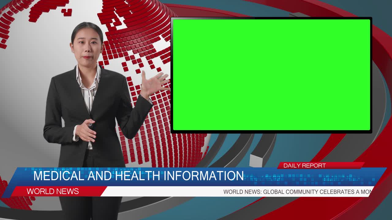 News Broadcast Featuring Anchor on Medical and Health Information