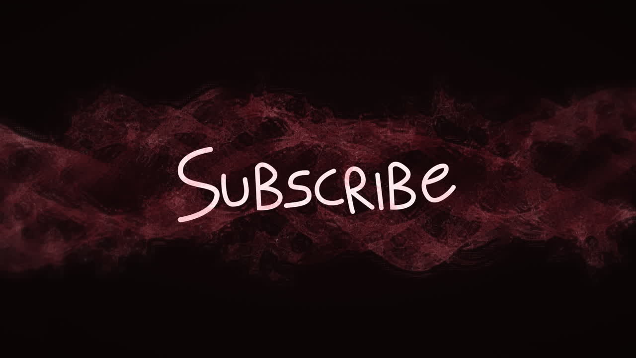 animación de texto de suscripción y rayos blancos sobre una cadena de adn brillante sobre un fondo negro.