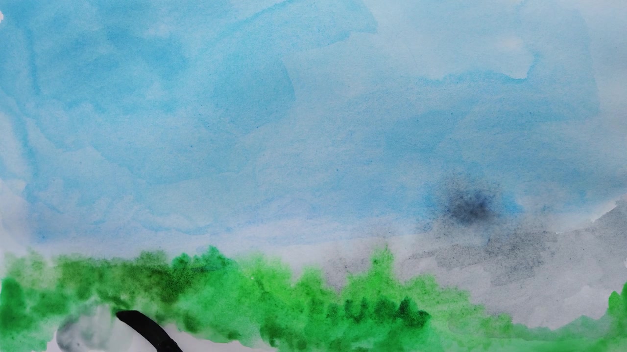 Disegno su carta con colori ad acquerello