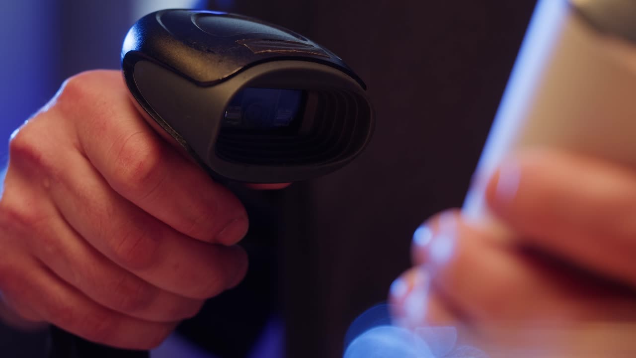 Scanning a barcode with a handheld scanner