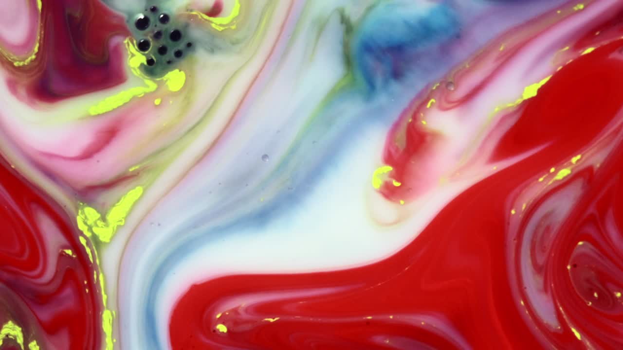 Abstract acrylic paint colors movement.