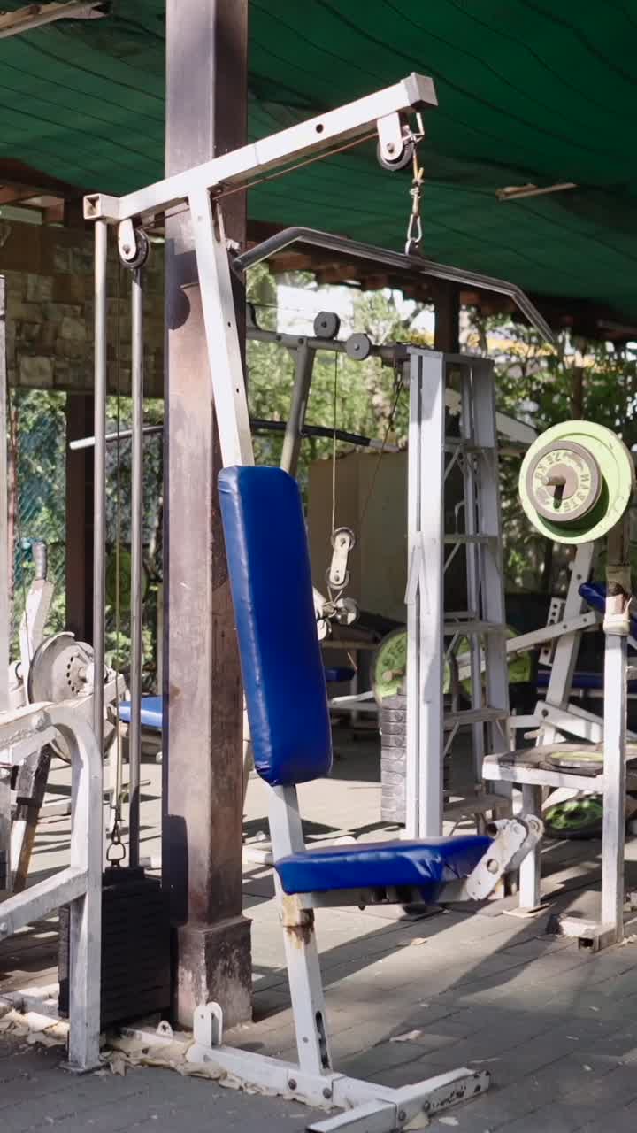 Exercise Equipment in Outdoor Gym