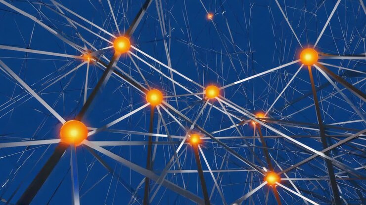 Abstract network of connected nodes