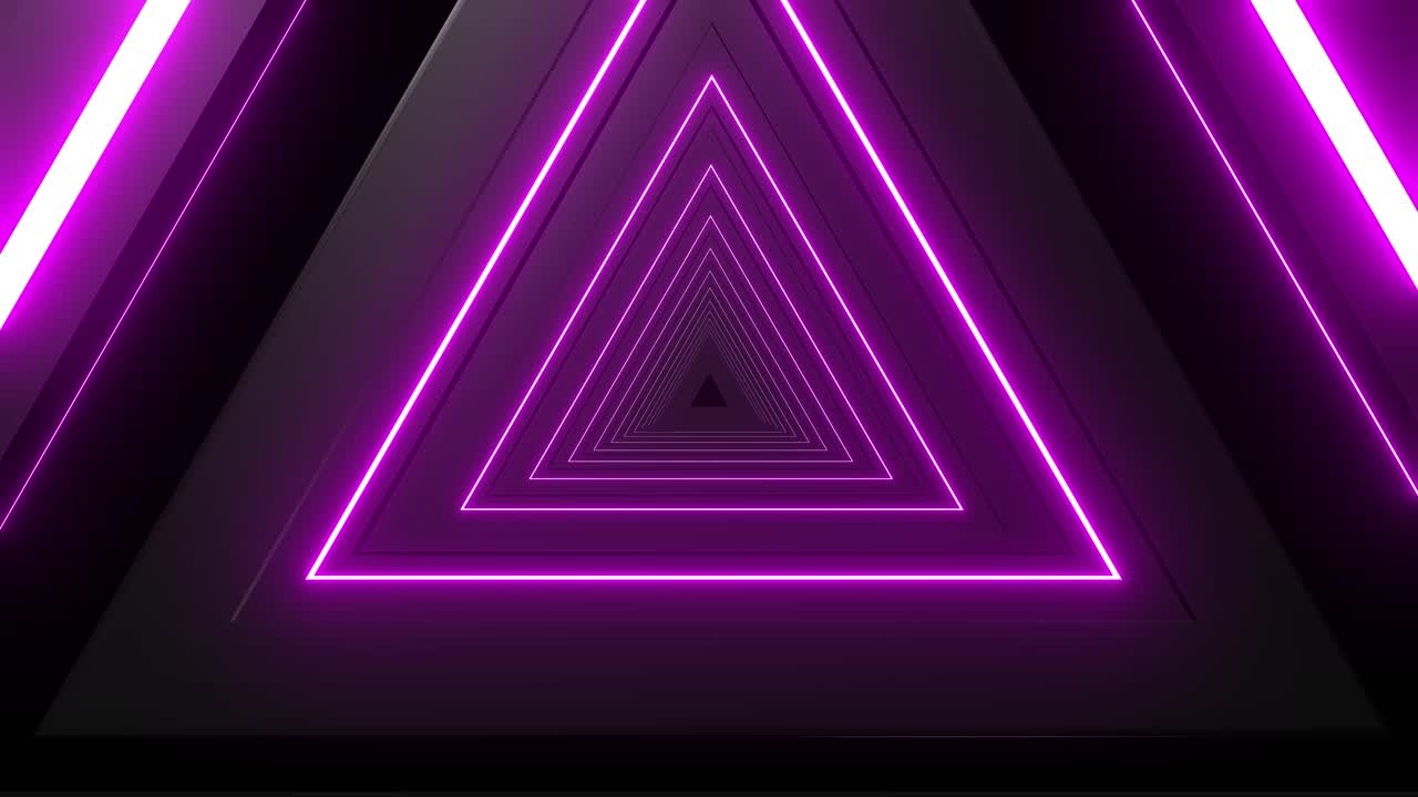 Neon Pink Triangle Tunnel