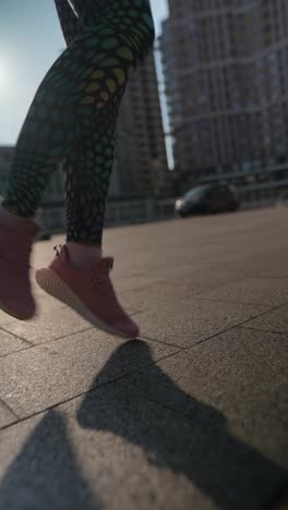 woman running outdoors