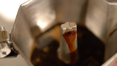 coffee in an italian coffee maker