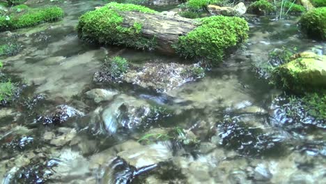 Pequeño-Río-Corre-A-Través-De-Una-Parte-De-La-Montaña-De-Un-árbol