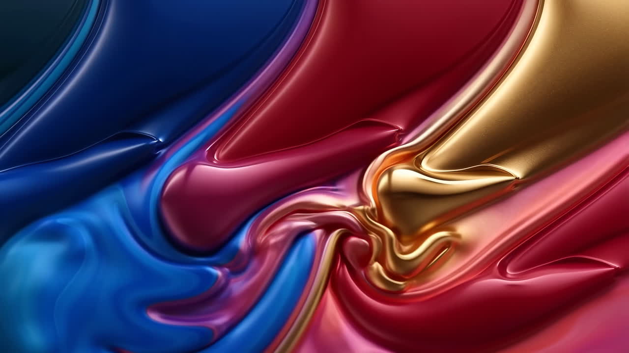 Abstract Metallic Fluid Waves Background