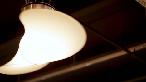 close up shot of a modern spinning led lamp