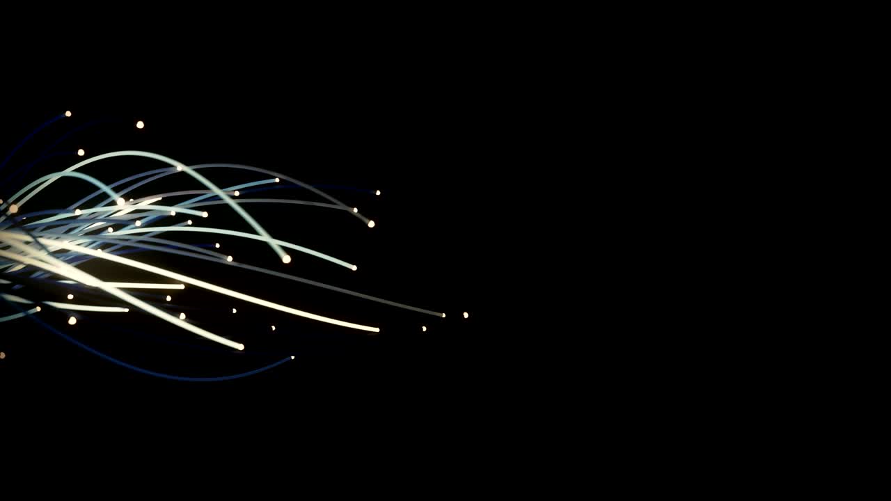 광섬유 케이블이 프레임 전체에 퍼져 있습니다.