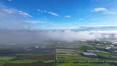 flying through clouds: aerial hyperlapse drone view mexico