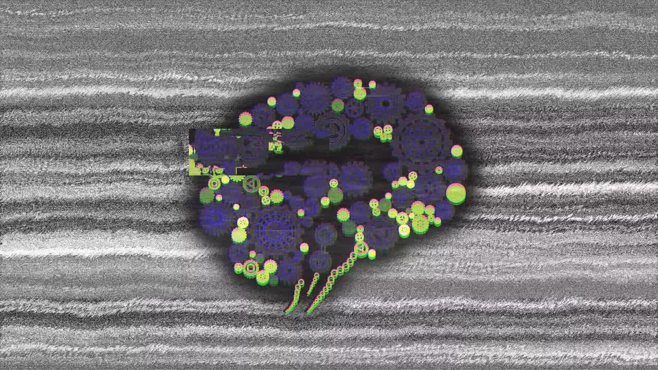 회색 배경에 있는 뇌