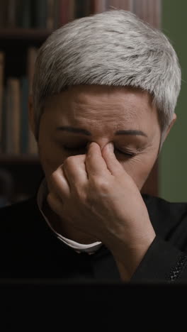 elderly woman in distress