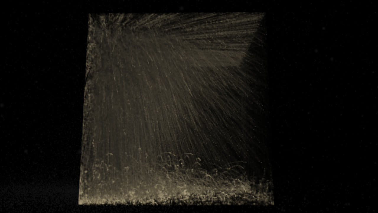 추상적인 폭발하는 큐브