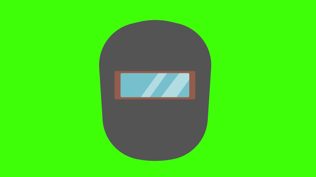 4k 녹색 화면에서 용접 마스크의 아이콘