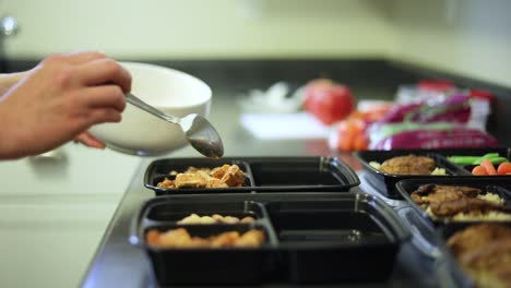 slow motion shot of someone doing weekly meal planning