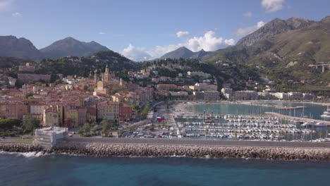 menton aerial view during day in cote d'azur, provence