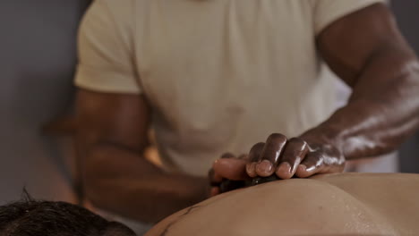 hot stone massage session