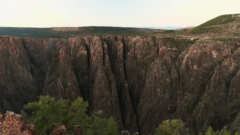 enormous painted walls of the black canyon of the gunnison national park in colorado, usa