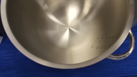 stainless steel mixing bowl with whisk