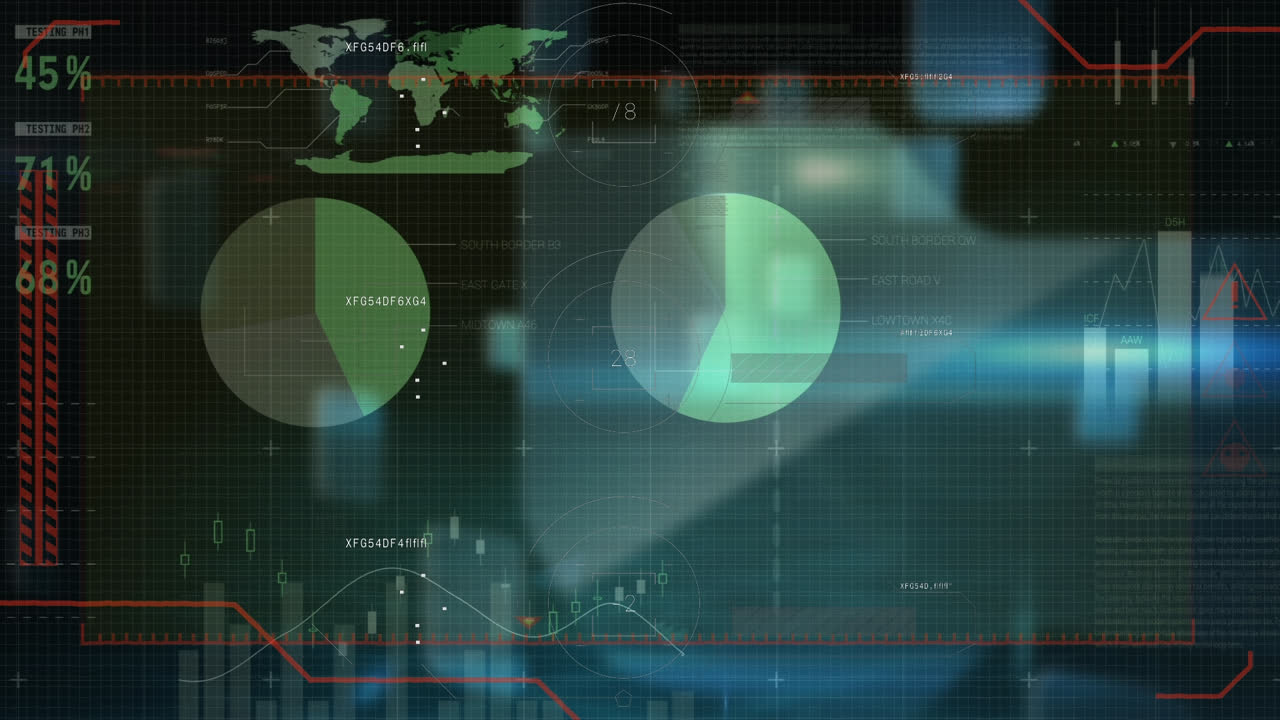 animación de las estadísticas y procesamiento de datos sobre la cuadrícula