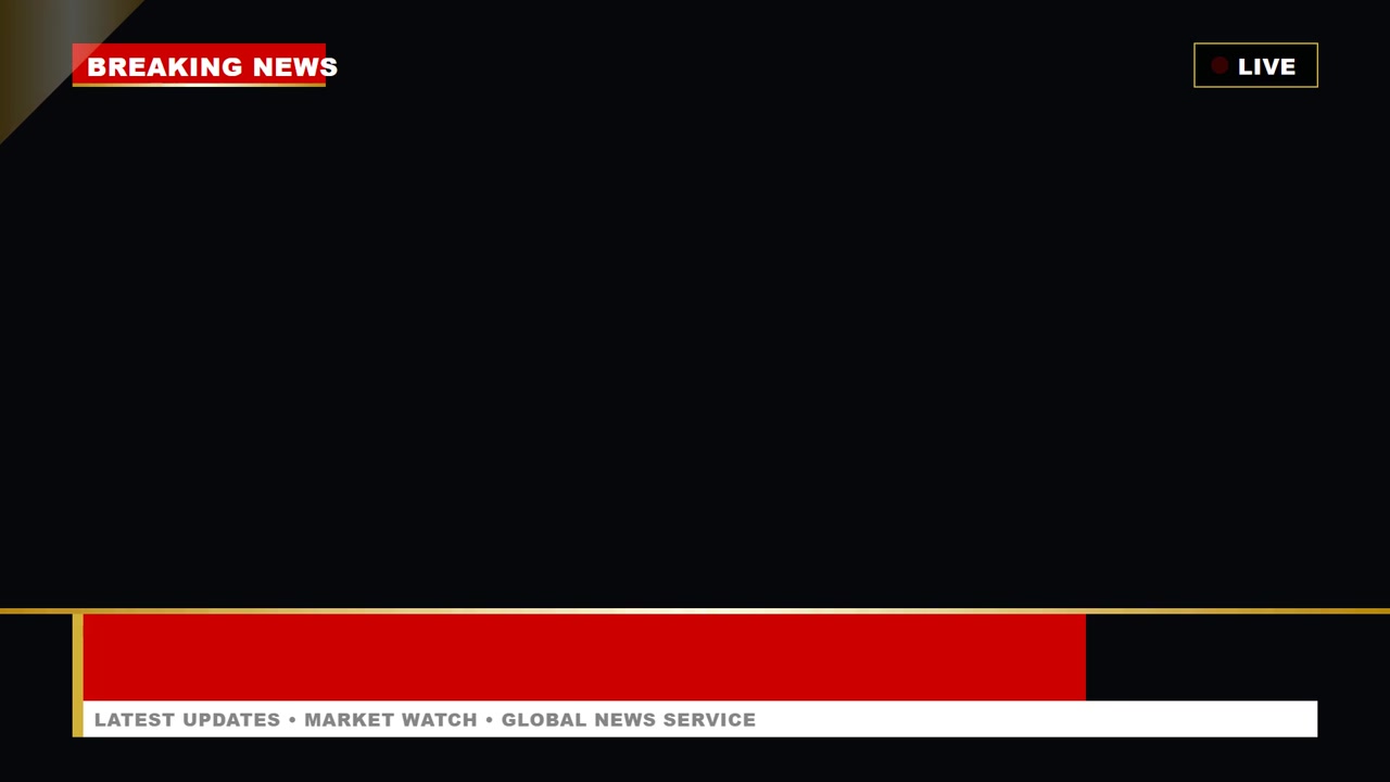 Breaking News Broadcast Graphic Template with Live Indicator