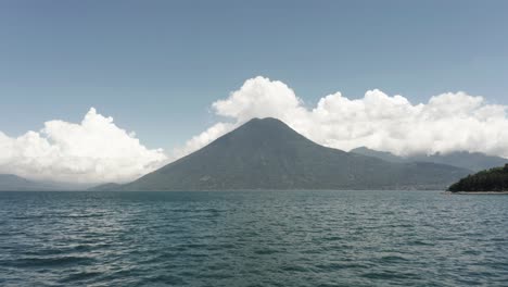 atitlan lake and volcano san pedro in background, guatemala