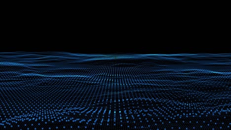 abstract digital particles flow, digital cyberspace, technology digital connection background.