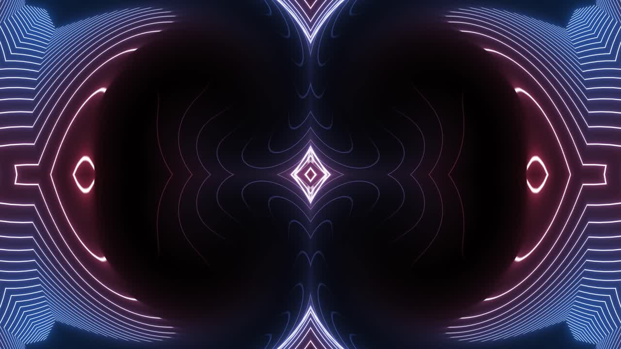 Neon Symmetrical Lines Visuals