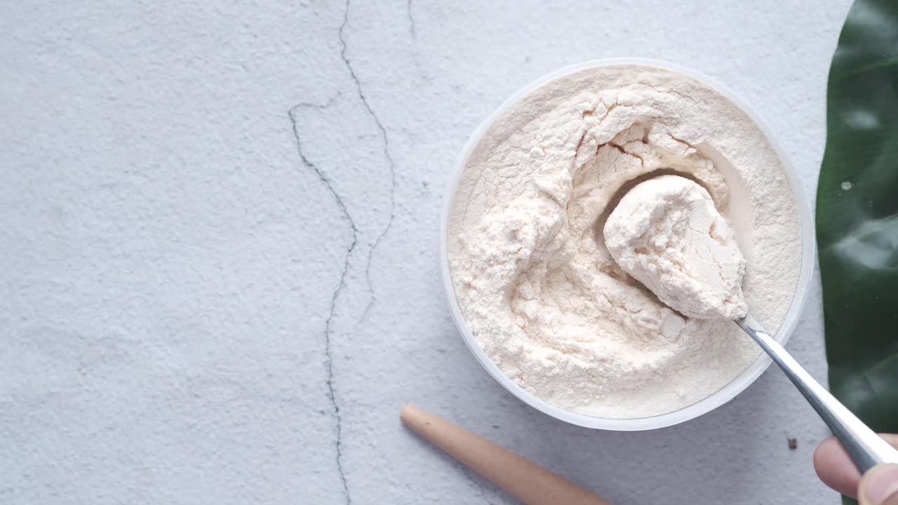 Flour in a Bowl with Spoon